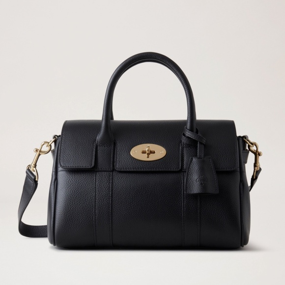 Mulberry Handbags - Mulberry 'Bayswater Satchel' in Black Classic Grain Leather  - MSRP $1545 - BNIB